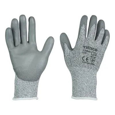 Timco 770040 Medium Cut Gloves - Pu Coated Hppe Fibre With Glass Fibre Large