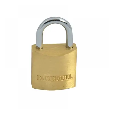 Faithfull BC7520 Brass Padlock 20Mm 3 Keys