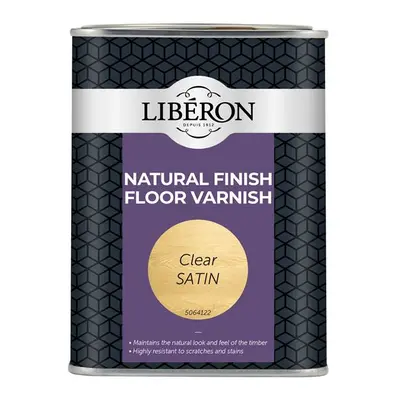 Liberon 126853 Natural Finish Floor Varnish Clear Satin 1 Litre