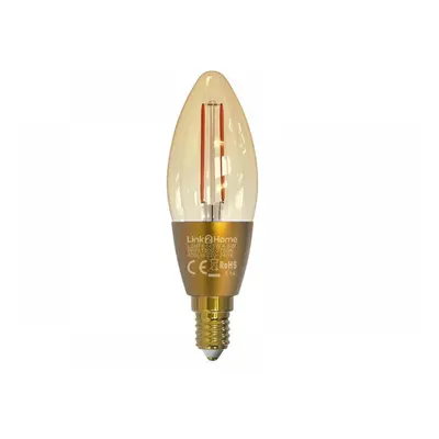 Link2Home L2HFE145W Wi-Fi Led Ses (E14) Candle Filament Dimmable Bulb White 400 Lm 4.5W