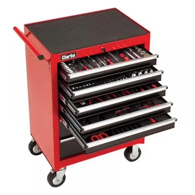 Clarke 1700802 Pro396 222 Piece Tool Set With 7 Drawer Tool Cabinet