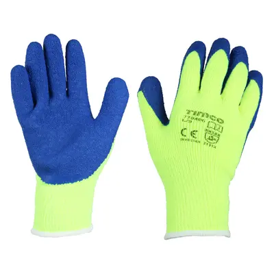 Timco 770496 Warm Grip Gloves - Crinkle Latex Coated Polyester Large