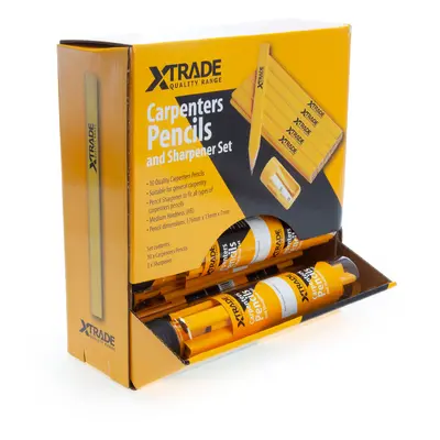 Xtrade Carpenters Pencils & Sharpener Set (Box Of 12)