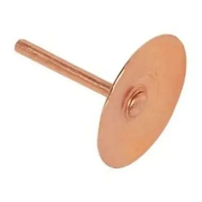 Fandf 100DISCRIVC Disc Rivets - Copper 20 X 20 X 1.5Mm (Bag Of 100)