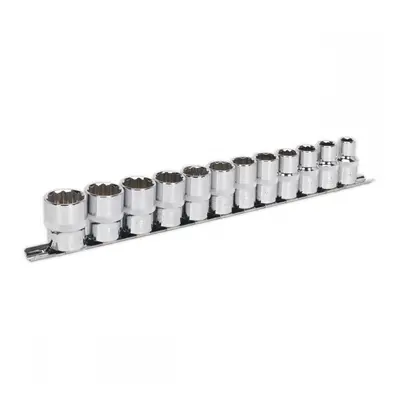 Sealey AK2684 Socket Set 12Pc 1/2inSq Drive 12Pt Walldrive® Metric