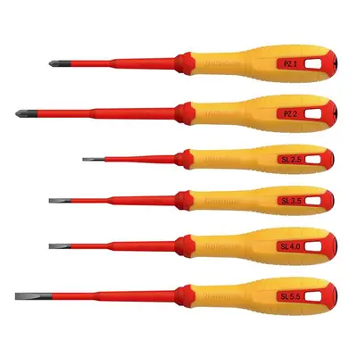 Hultafors HUL444465 Vde Pozidriv & Slotted Screwdriver Set 6 Piece