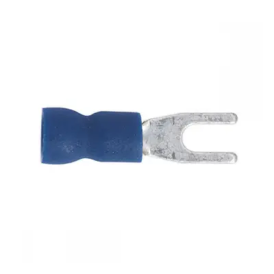 Sealey BT13 Easy-Entry Fork Terminal Ø3.7Mm (4Ba) Blue Pack Of 100