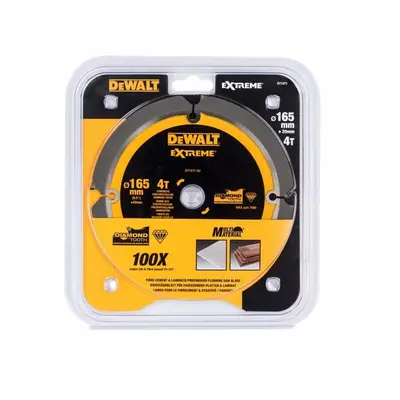 Dewalt DT1471-QZ Extreme Pcd Fibre Cement Saw Blade 165 X 20Mm X 4T