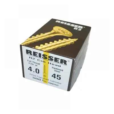 Reisser 9221S220450606 R2 Screws Csk Pzd Pt Yellow 4.5 X 60Mm Ip (Pack Of 500)