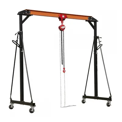 Sealey SG1000KIT Portable Lifting Gantry Crane Adjustable 1 Tonne & Hoist Combo