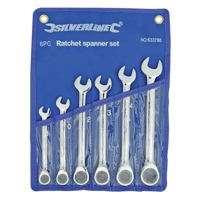 Silverline 633788 Fixed Head Ratchet Spanner Set 6Pce 8 - 17Mm Each 1