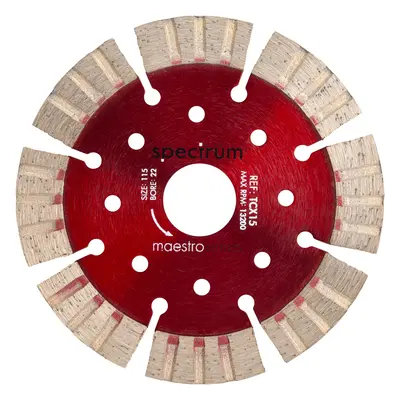 Ox Tools TCX15-125/22 Spectrum Maestro 15Mm Universal Turbo-Seg Dia Blade - 125/22.23Mm EA