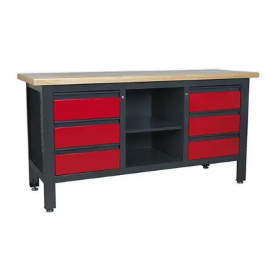 Sealey AP1905D Workstation With 6 Drawers & Open Storage