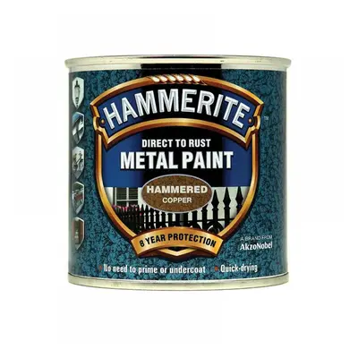 Hammerite 5084822 Direct To Rust Hammered Finish Metal Paint Copper 250Ml