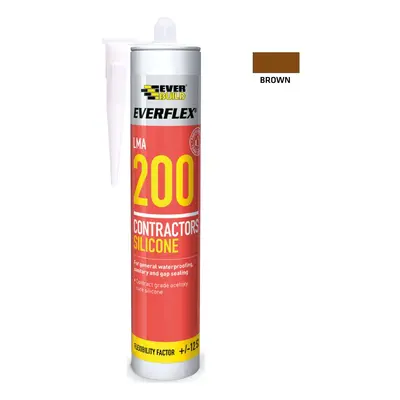 Everbuild Silicone 200 Brown 295Ml