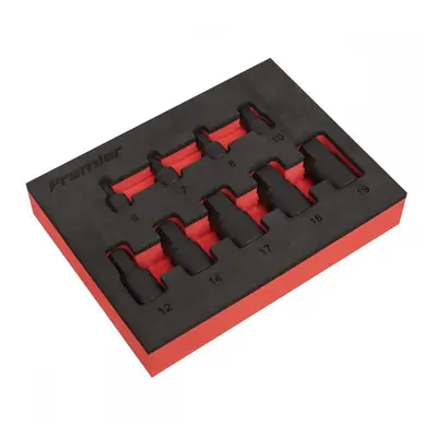 Sealey AK5525 Low Profile Impact Hex Socket Bit Set 1/4in & 3/8in Sq Drive 9Pc - Metric