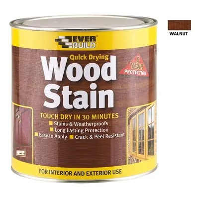 Everbuild Woodstain Satin Walnut 750Ml