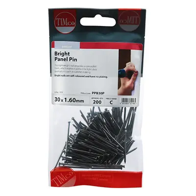 Timco PPB30P Panel Pins - Bright 30 X 1.60 TIMpac 200