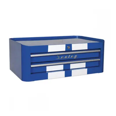 Sealey AP28102BWS Mid-Box 2 Drawer Retro Style - Blue With White Stripes