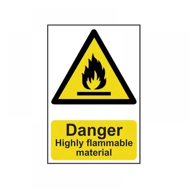 Scan 0901 Danger Highly Flammable Material - Pvc Sign 200 X 300Mm