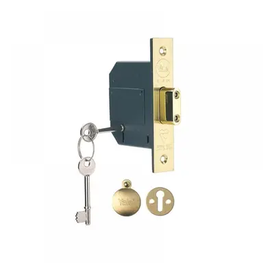 Yale Locks 655620205025 Pm562 Hi-Security Bs 5 Lever Mortice Deadlock 81Mm 3In Polished Brass