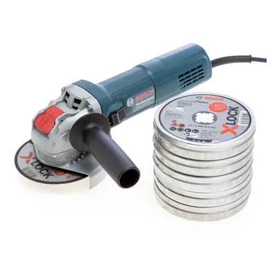 Bosch X Lock Angle Grinder 110V With 50 Metal Cutting Discs