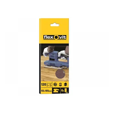 Flexovit 63642526336 1/3 Sanding Sheets Perforated Fine 120 Grit (Pack 10)