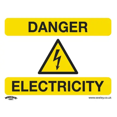 Sealey SS41V1 Warning Safety Sign - Danger Electricity - Self-Adhesive Vinyl