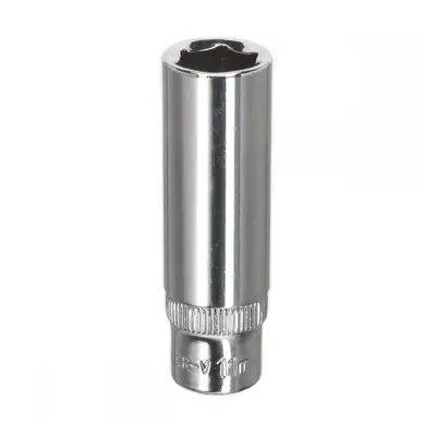 Sealey SP1411D Walldrive® Socket 11Mm Deep 1/4inSq Drive Fully Polished