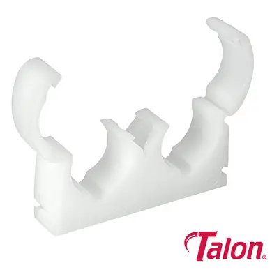 Talon TALTD22 Double Hinged Clip - White - Td22 22Mm Bag 50