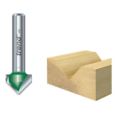 Trend C044X1/4TC C044 X 1/4 Tct Craftpro Chamfer V-Groove Cutter 45° 6.0 X 12.7Mm