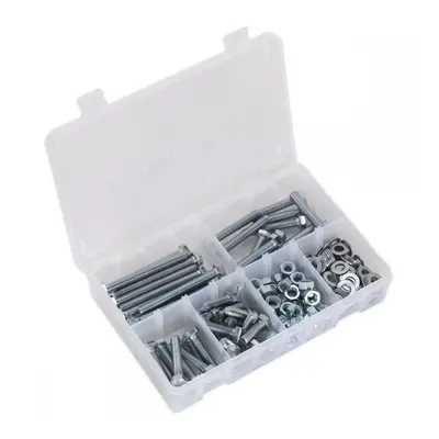 Sealey AB051SNW Setscrew Nut & Washer Assortment 220Pc High Tensile M8 Metric