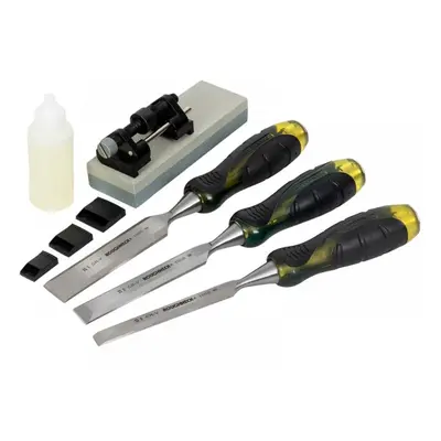 Roughneck 30-165 Bevel Edge Chisel & Sharpening Kit 6 Piece