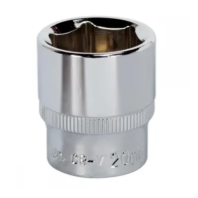 Sealey SP3820 Walldrive® Socket 20Mm 3/8inSq Drive Fully Polished