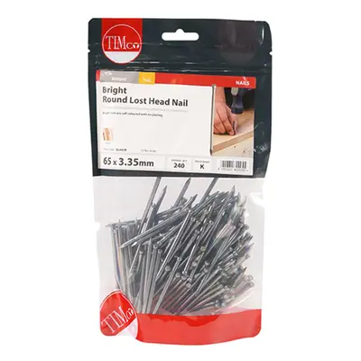 Timco BLH65B Round Lost Head Nails - Bright 65 X 3.35