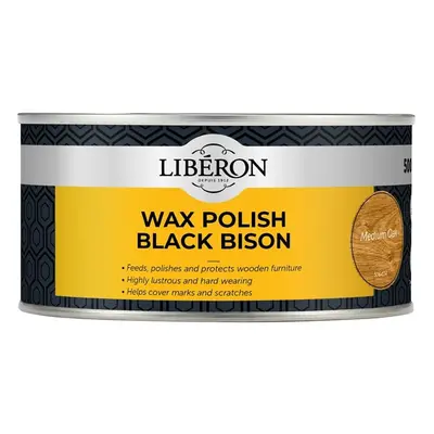 Liberon 126877 Black Bison Wax Paste Medium Oak 500Ml