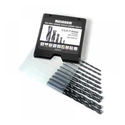 Reisser HSSRSET10H Hss Rolled Drill Set (10Pc) 1.0-7.0Mm (Hanger)