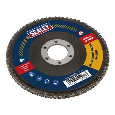 Sealey FD10080E Flap Disc Aluminium Oxide Ø100Mm Ø16Mm Bore 80Grit