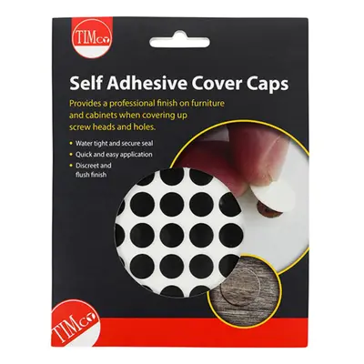 Timco COVERBL13 Self-Adhesive Cover Caps - Black 13Mm Pack 112