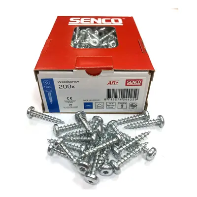 Senco 31198050040 General Purpose Woodscrew Pan Galv 5 0X40 Tx20 Full Thread BOX 200