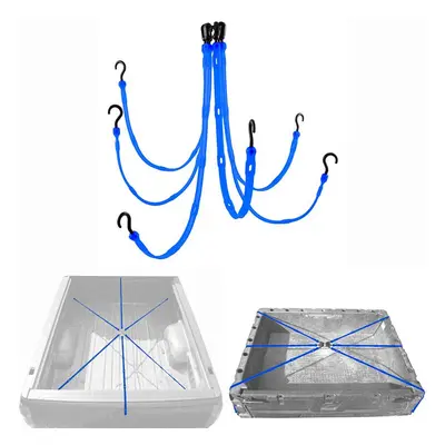 The Perfect Bungee Fw36-6Bl Adjustable 6-Strap Flex-Web Bungee In Blue (Up To 3.65M X 3.65M)