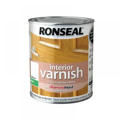 Ronseal 36866 Interior Varnish Quick Dry Matt White Ash 750Ml