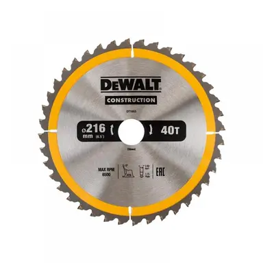 Dewalt DT1953-QZ Stationary Construction Circular Saw Blade 216 X 30Mm X 40T Atb/Neg