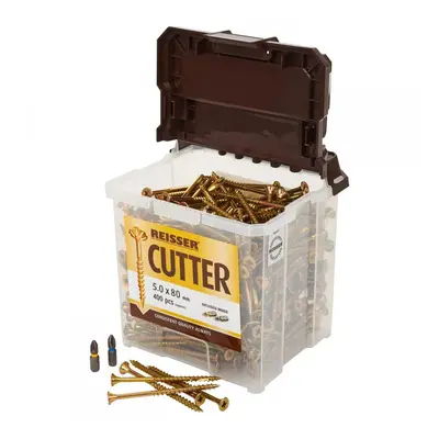 Reisser 8221470PB Cutter Pozi Countersunk Yellow Woodscrews 4.0 X 70 (Tub Of 650)