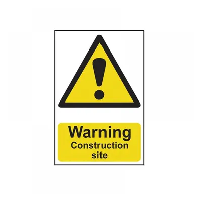 Scan 0958 Warning Construction Site - Pvc Sign 200 X 300Mm