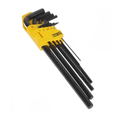 Sealey S01092 Hex Key Set 9Pc Extra-Long Metric