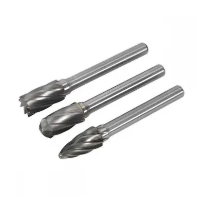 Sealey SDBCK3 Tungsten Carbide Rotary Burr Set 3Pc Ripper/Coarse