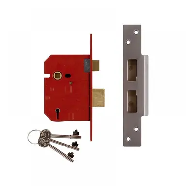 Union J2234E-SC-2.50 2234E 5 Lever Bs Mortice Sashlock Satin Chrome Finish 67Mm 2.5In Box