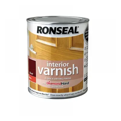 Ronseal 36851 Interior Varnish Quick Dry Gloss Teak 750Ml