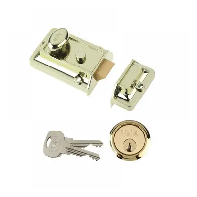 Yale Locks 630077105542 P77 Traditional Nightlatch 60Mm Backset Brasslux Finish Visi